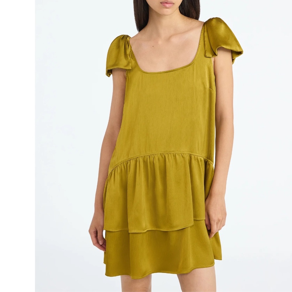 Scoop Women's Satin Bow Mini Dress Size L